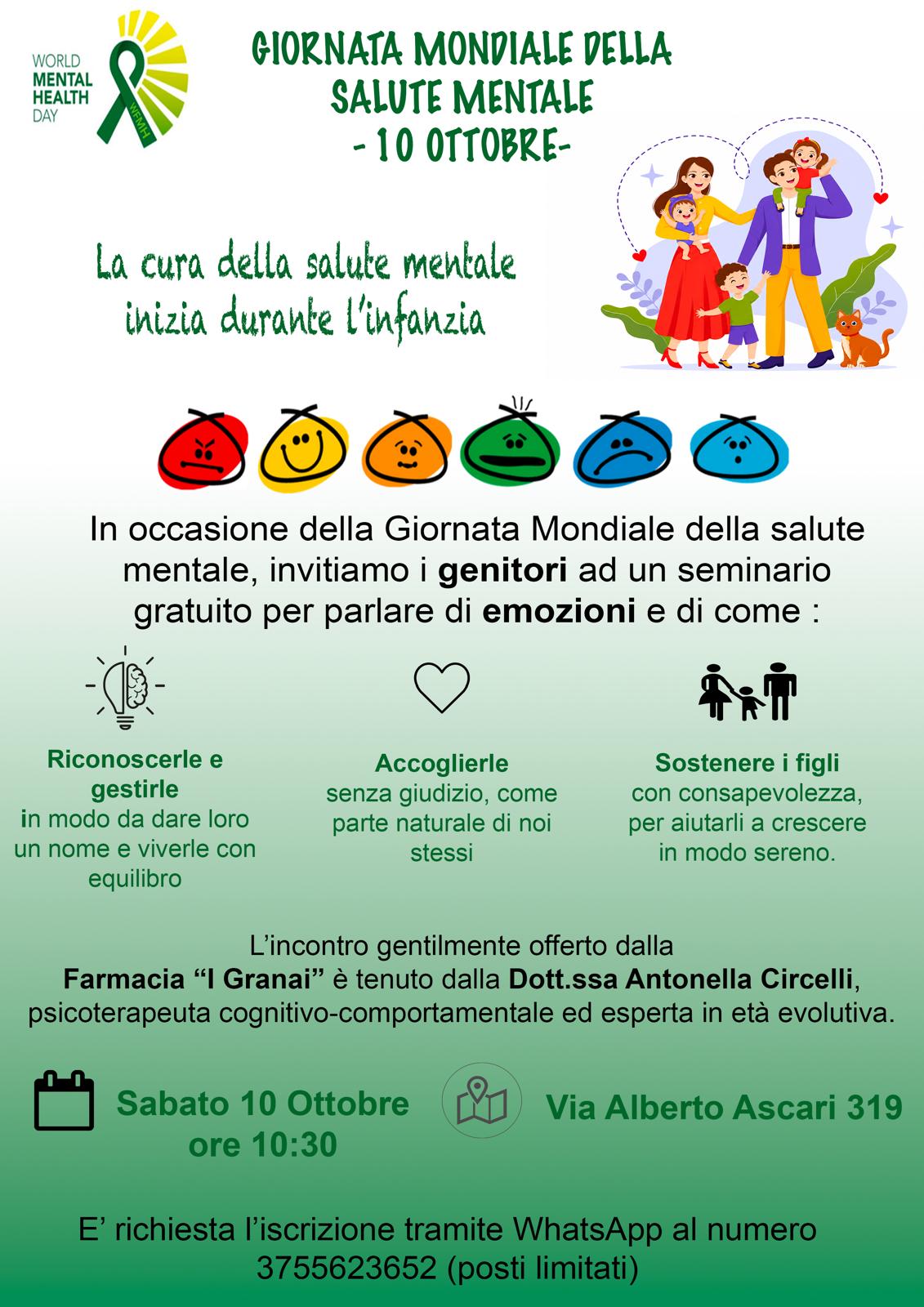 Giornata Mondiale della Salute Mentale