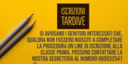 Iscrizioni tardive